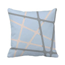 Axyaa Geometric Polyester Cushion Cover 45x45cm, Blue Gray Home Decor Pillowcase