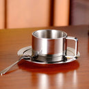 Axyaa Double Walled Stainless Steel Coffee Cup Set with Saucer Spoon