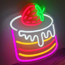 Axyaa Strawberry Shortcake Neon Sign - Happy Birthday Party Decoration