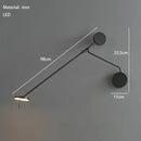 Axyaa Flexible Swing Arm Black Wall Lamp for Bedroom and Study Room