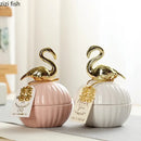 Axya Pink Ceramic Storage Jar, Wedding Candy Box, Home Decor Accents