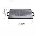 Axyaa Cast Iron Double-Sided Barbecue Tray with Striped Iron Plate