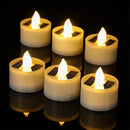 Solar Tea Light LED Candles by Axyaa - Waterproof, Rechargeable for Party Garden Decor