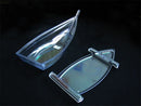 Axya Acrylic Sushi Boat Set - Transparent Seafood Container with Cutlery and Dry Ice