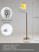 Axyaa Retro Walnut Wood Floor Lamp for Living Room, Bedroom, Study
