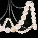 Axyaa Nordic Style Pearl Marble Pendant Lamp, Spanish Stone Design in Brass Black Nickel