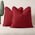 Axyaa Solid Color Cushion Cover 50X50 Cotton Throw Pillowcase for Home and Sofa