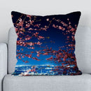 Axyaa Sakura Mount Fuji Cushion Cover for Home and Office Décor