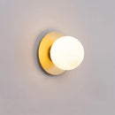 Round Glass Modern Wall Sconce Lamp for Living Room Bedroom by Axyaa