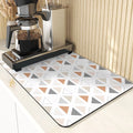 Axyaa Polygon Pattern Cup Mat Set - Absorbent Diatomaceous Earth Coasters