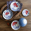 Axyaa Sea Bream Ceramic Bowl Rice Dish Set
