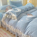 Axyaa Winter Princess Fleece Four-piece Bedding Set