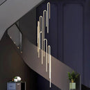 Axyaa Modern Ring Stairs Pendant Light Chandeliers for Living Room Dining Room Lighting