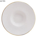 Axyaa Straw Hat Ceramic Plates Set for Dining Table - Multipurpose Tableware Collection
