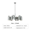 Axyaa Nordic LED Ceiling Chandelier - Modern Artistic Pendant Lights for Home and Restaurant