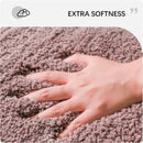 Axyaa Boho Plant Abstract Brown Rug Washable Bathroom Mats