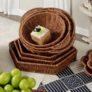 Axyaa Rattan Wicker Serving Baskets Set | 10 Styles for Restaurant Use