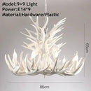 Axyaa Retro Deer Horn LED Pendant Light for Hot Pot Restaurant and Clothing Store