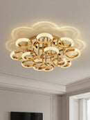 Axyaa Circle Ring LED Ceiling Light Modern Minimalist Luxury Acrylic Bedroom Living Room Lighting Fixtures