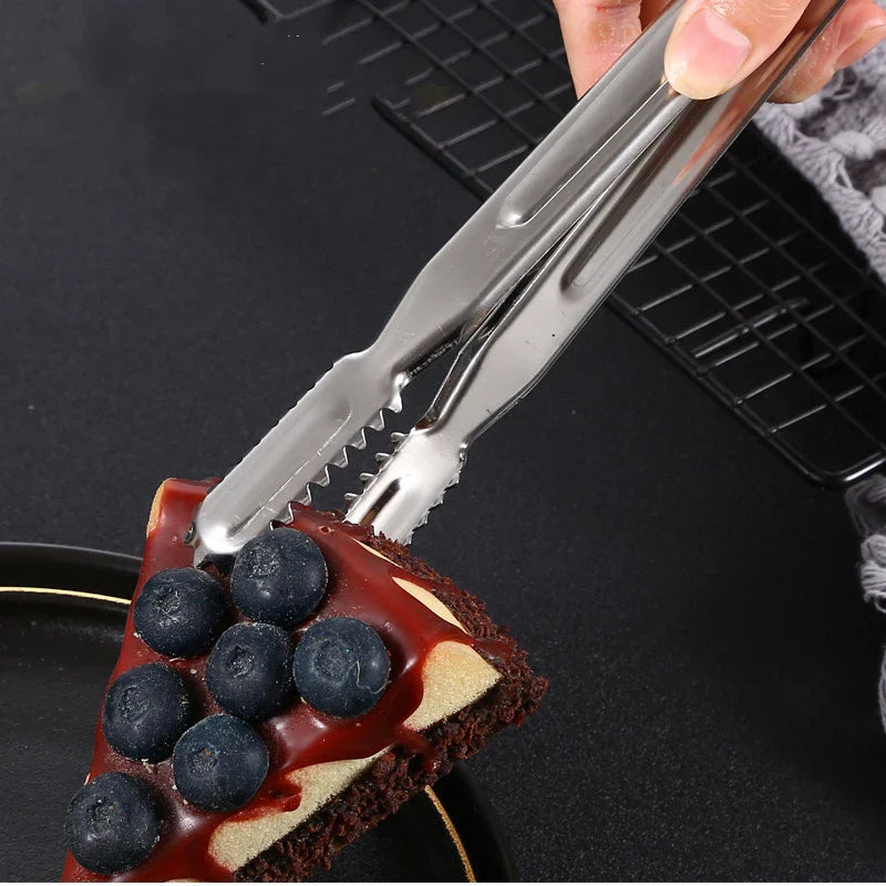 Axyaa Stainless Steel Food Tongs for Kitchen Cooking and Barbecue