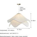 Axyaa Fabric Petal Pendant Lights: Creamy Nordic Bar Decor Lighting