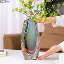 Axyaa Gradient Glazed Glass Vase Hydroponics Flower Pots Modern Home Decor