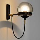 Axyaa Glass Ball Wall Lamp: Modern Nordic Industrial Bedside Light for Living Room, Bedroom, Loft
