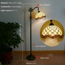 Axyaa Tiffany Stained Glass Floor Lamp - Retro American Design