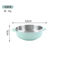 Axyaa Double Layer Rice Soup Bowl with Handle, Children's Tableware