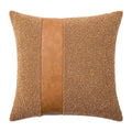 Faux Leather Textured Accent Pillow Cover in 9 Colors by Axyaa