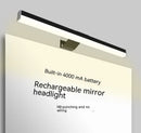 Axya 55cm USB Rechargeable LED Bathroom Wall Sconce Mirror Light
