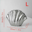 Axyaa Shell Ceramic Vase for Flowers | Tabletop Decoration Vessel