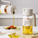 Axyaa Glass Oil Bottle Automatic Opening Closing Leak-proof Seasoning Pot