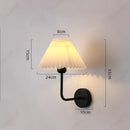 Axyaa LED Fabric Wall Lamp: Stylish Retro Decorative Lighting for Home and Hotel
