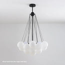 Axyaa Nordic Cream Glass Bubble Ball Chandelier for Bedroom and Living Room