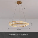 Modern Italian Style Crystal Ceiling Lamp for Master Bedroom by Axyaa