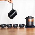 Axyaa Porcelain Tea Set: Tea Pot, Cup Set, Portable One Pot, Four Cups; Creative Gift