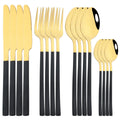 Axyaa Rose Gold Cutlery Set - 16-Piece Stainless Steel Dinnerware Flatware
