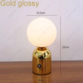 Axyaa Tricolored LED Ball-on-cylinder Rechargeable Lamp Touch Desk Light