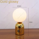 Axyaa Tricolored LED Ball-on-cylinder Rechargeable Lamp Touch Desk Light