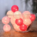 Axyaa Cotton Ball String Lights: Handmade Fairy Lights for Kids' Room, Weddings & Parties