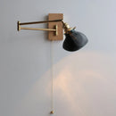 Axyaa Clear Glass Copper LED Wall Lights with Pull Chain Switch