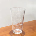 Axyaa Glass Measuring Scale Cup with Straw Lid - 450ml Clear Tumbler Mug