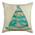 Marine Ship Print Linen Pillow Cover for Home Sofa Decor Axyaa