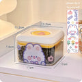 Axyaa Kawaii Food Storage Containers with Lids - Cute Plastic Kitchen Organiser Jars