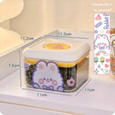 Axyaa Kawaii Food Storage Containers with Lids - Cute Plastic Kitchen Organiser Jars