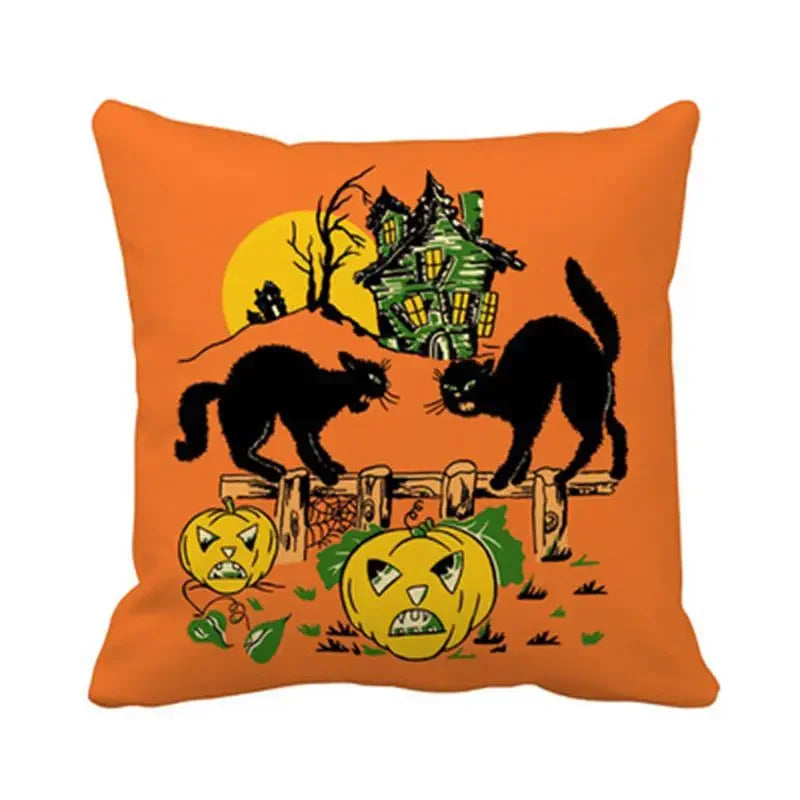 Halloween Cartoon Pumpkin Bat Ghost Pillowcase for Axyaa Home Decoration