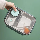 Axyaa Stainless Steel Bento Box: Divided Leakproof Lunch Container for Food Storage