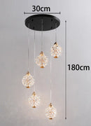 Axyaa Crystal Chandeliers: Modern LED Ceiling Hanging Lights for Living Room