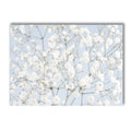 Blue Flower Santorini Sea Wall Art Canvas Painting Greece Island Poster - Axyaa Nordic Home Decor
